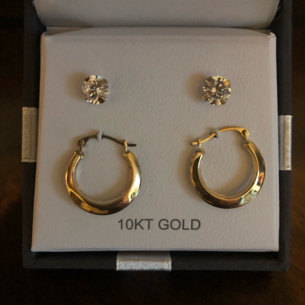 Two Piece Hoop and Stud Earring Set
